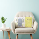 Elephant and Polka dots, Yellow and Gray l Baby S Lendenkissen (Stuhl )