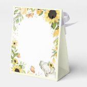 Elephant and Sunflower Animal First Birthday  Geschenkschachtel (Rückseite)