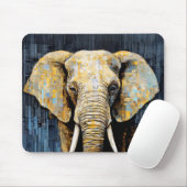 Elephant Animal Art Deco Paint Mosaic Mousepad (Mit Mouse)
