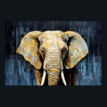 Elephant Animal Art Deco Paint Mosaic Poster<br><div class="desc">Elefante Tierkunst Dekoration Paint Mosaic Graphic Paint. Ein phantastisches Bild mit farbenprächtigen Porträts der majestätischen Natur.</div>
