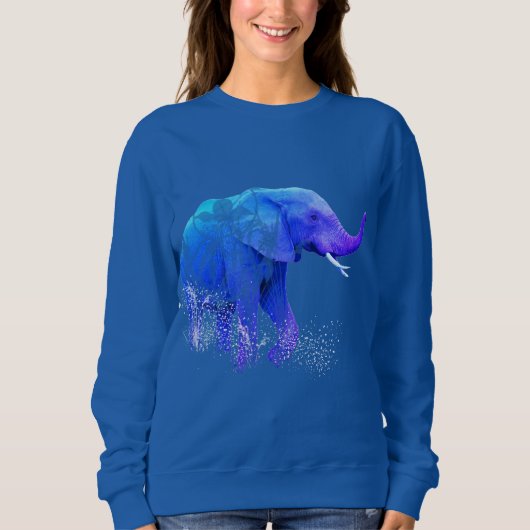 Elephant Animal Art Sweatshirt (Vorderseite)