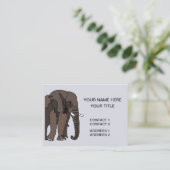 Elephant Animal Art Visitenkarte (Stehend Vorderseite)