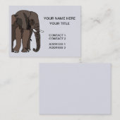 Elephant Animal Art Visitenkarte (Vorne/Hinten)