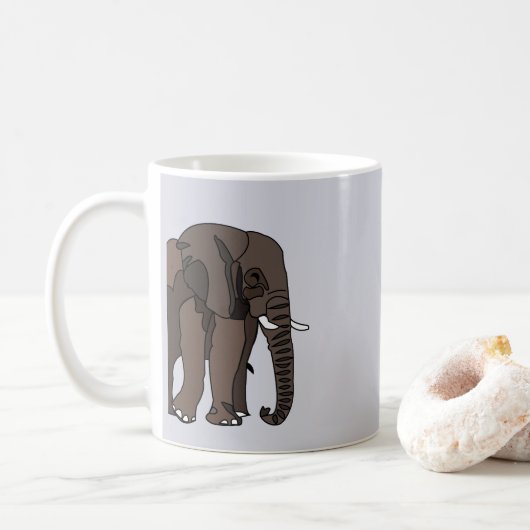 Elephant Animal Elephant Kaffeetasse (Mit Donut)
