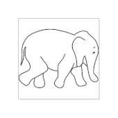 Elephant Animal Konturen Gummistempel (Prägung)