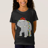 Elephant Animal Lover Xmas Weihnachtsmannmütze Ele T-Shirt (Vorderseite)