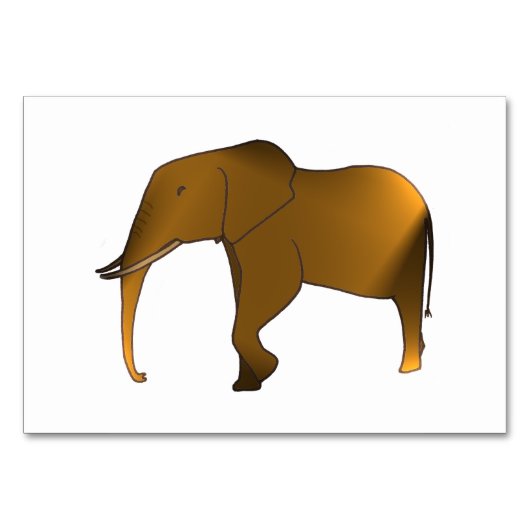 Elephant Animal Reading Flashcards für Erwachsene Tischnummer (Vorderseite)