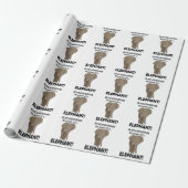 Elephant Animal Safari Funny Elephant Geschenkpapier (Ungerollt)