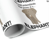 Elephant Animal Safari Funny Elephant Geschenkpapier (Rolleneckpunkt)