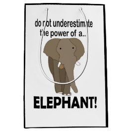 Elephant Animal Safari Funny Elephant Mittlere Geschenktüte