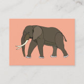 Elephant Animal Visitenkarte (Vorderseite)