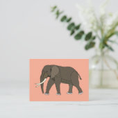 Elephant Animal Visitenkarte (Stehend Vorderseite)