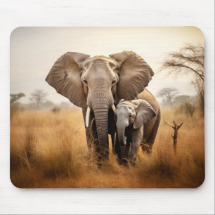 Elephant Animal Wild Beauty Freedom Wilderness Art Mousepad