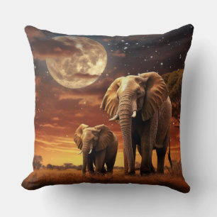 Elephant Animal Wildlife Wilderness Kunst Kissen
