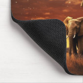 Elephant Animal Wildlife Wilderness Kunst Mousepad (Ecke)