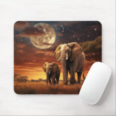 Elephant Animal Wildlife Wilderness Kunst Mousepad (Mit Mouse)