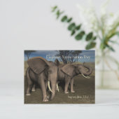 Elephant Appreciation Day PostCard 22. September Postkarte (Stehend Vorderseite)