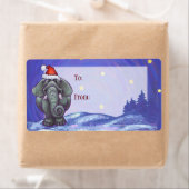 Elephant Art Weihnachtsgeschenk-Label (Insitu)