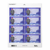 Elephant Art Weihnachtsgeschenk-Label (Vorne)