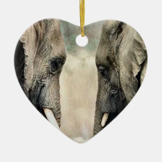 Elephant Art Wildlife Keramikornament (Vorne)