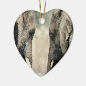 Elephant Art Wildlife Keramikornament (Links)