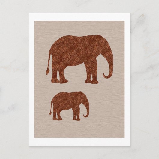 ELEPHANT : ArtWork on Copper Sheet Postkarte (Vorderseite)