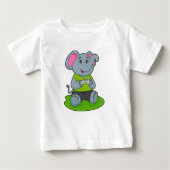 Elephant as Gamer Baby T-shirt (Vorderseite)