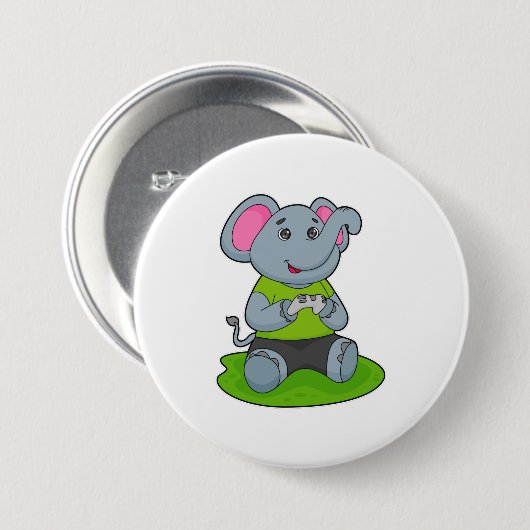 Elephant as Gamer Button (Vorne & Hinten)