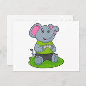 Elephant as Gamer Postkarte (Vorne/Hinten)