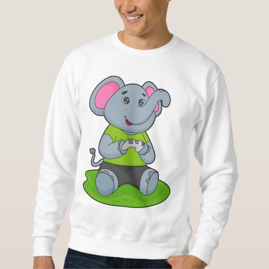 Elephant as Gamer Sweatshirt (Vorderseite)