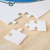 Elephant as Surfer with Surfboard Puzzle (Seite)