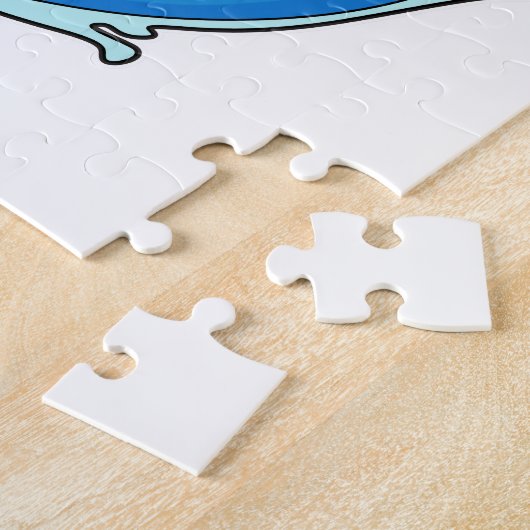 Elephant as Surfer with Surfboard Puzzle (Seite)