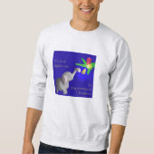 Elephant-astische Weihnachtsdubo mit Kerze Sweatshirt (Vorderseite)