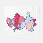 Elephant at Ballet with Skirt Fleecedecke (Vorderseite (Horizontal))