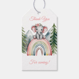 Elephant auf einem Regenbogen Vielen Dank Geschenkanhänger