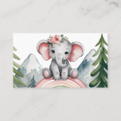 Elephant auf einem Regenbogenschlauch Visitenkarte (Rückseite)