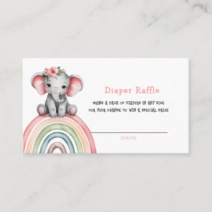 Elephant auf einem Regenbogenschlauch Visitenkarte