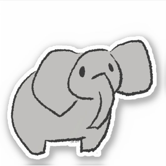 Elephant Aufkleber (Vorderseite)