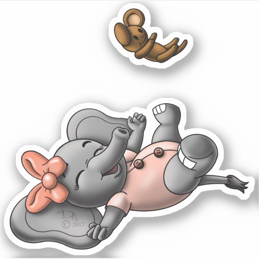 Elephant Aufkleber (Vorderseite)