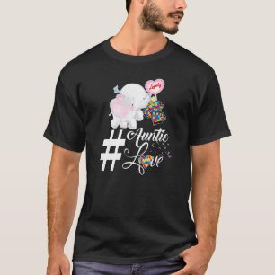 Elephant Auntie Autismus Liebe T-Shirt
