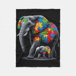 Elephant Autism Awareness Autism Mom Fleecedecke