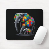 Elephant Autism Awareness Autism Mom  Mousepad (Mit Mouse)
