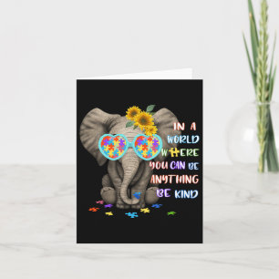 Elephant Autism be Kind Autismus Awareness Girls B Karte