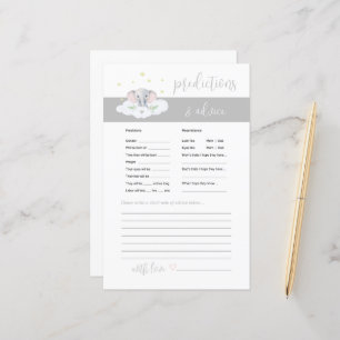 Elephant Baby Advice and Predictions Game Gray