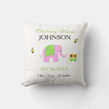 Elephant Baby Birth Announcement