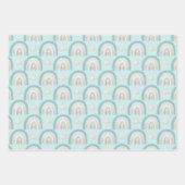 Elephant Baby Boy Babydusche Packpapier Geschenkpapier Set (Vorderseite)