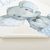Elephant Baby Boy Blanket Sherpadecke (3/4)
