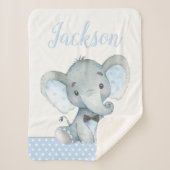 Elephant Baby Boy Blanket Sherpadecke (Vorderseite)
