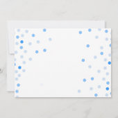 Elephant Baby Boy Blue Confetti Safari Jungle Einladung (Rückseite)