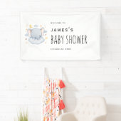 Elephant Baby Boy Dusche Begrüßungsbanner Banner (Insitu)